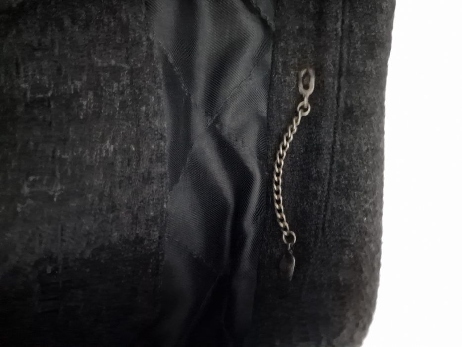 Płaszcz elegancki męski zimowy w prążki r. 46 164 cm