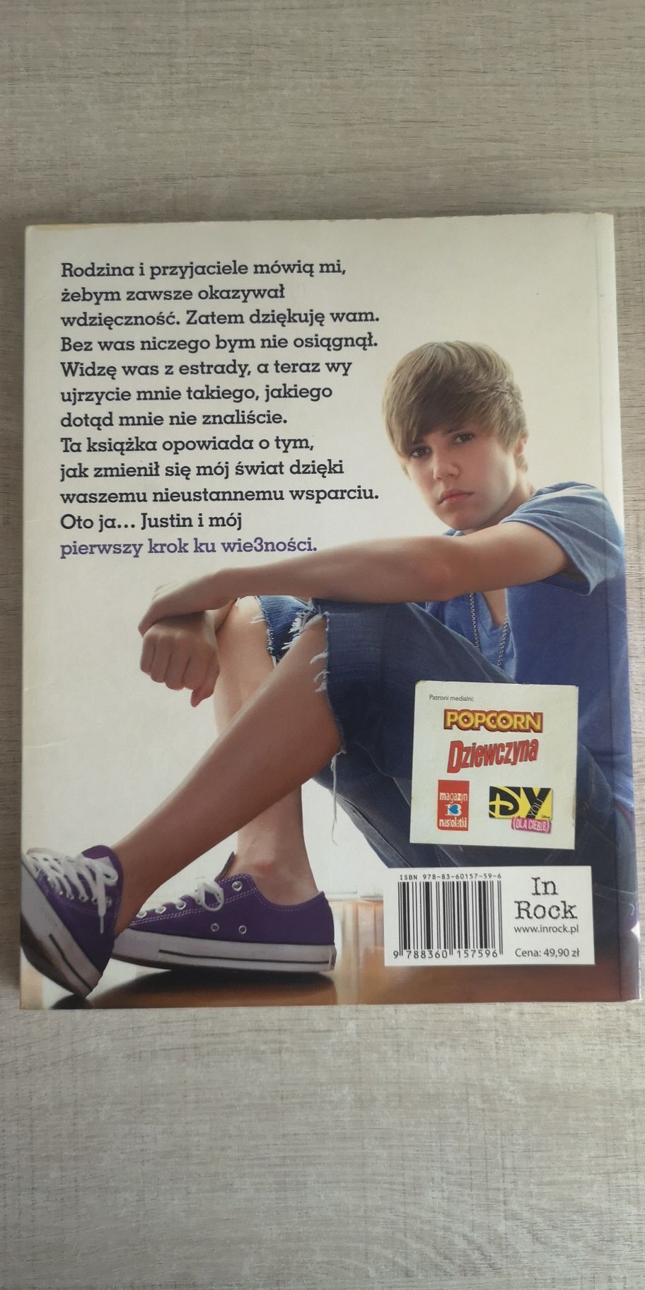 Książka -Justin Bieber Pierwszy krok ku wierności, moja historia