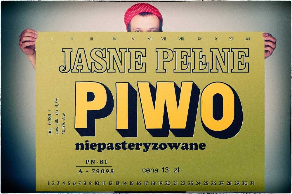 Plakat do baru pubu PIWO Pan tu nie stał z 2012 styl vintage UNIKAT