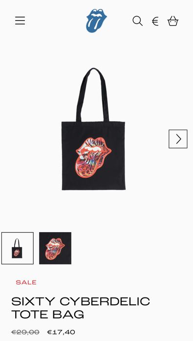 Сумка-тоут BLACKPINK × VERDY Gorillaz Roling Stones шопер