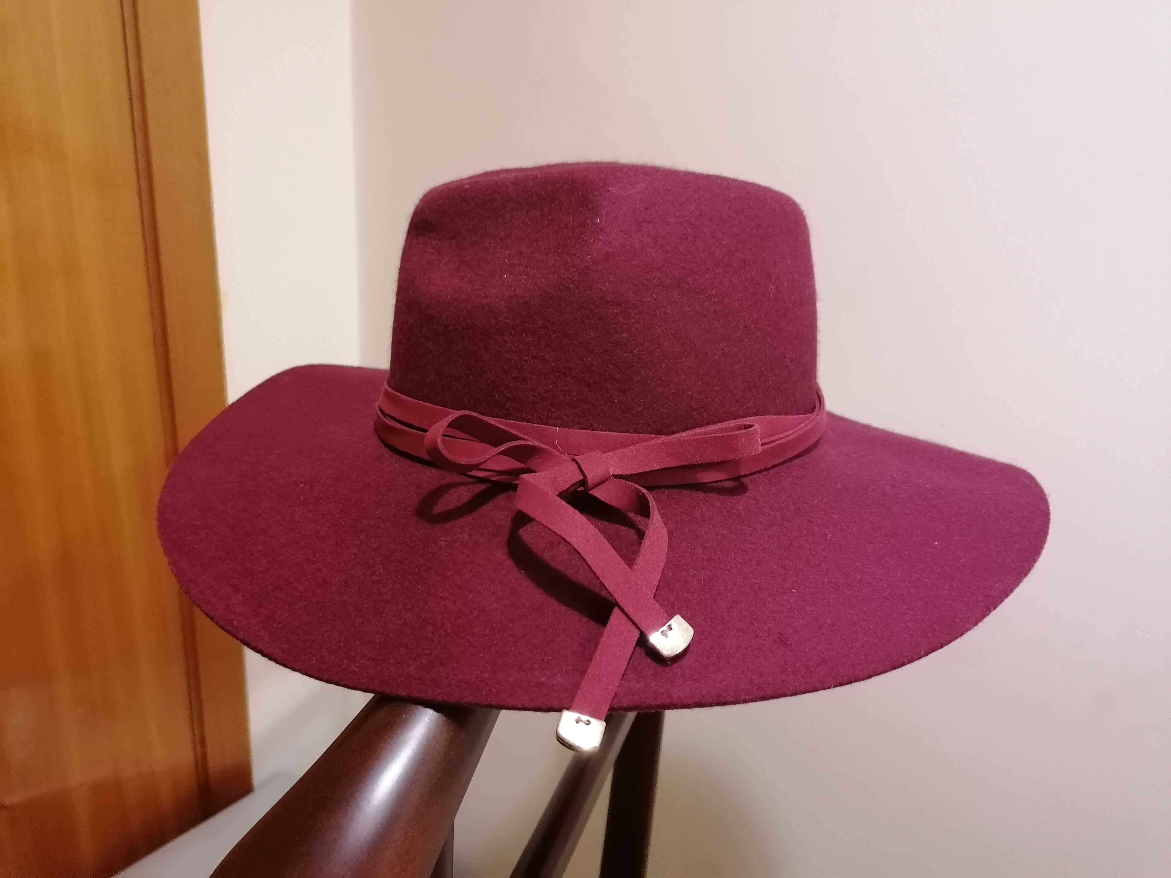 Chapeu senhora bordeaux