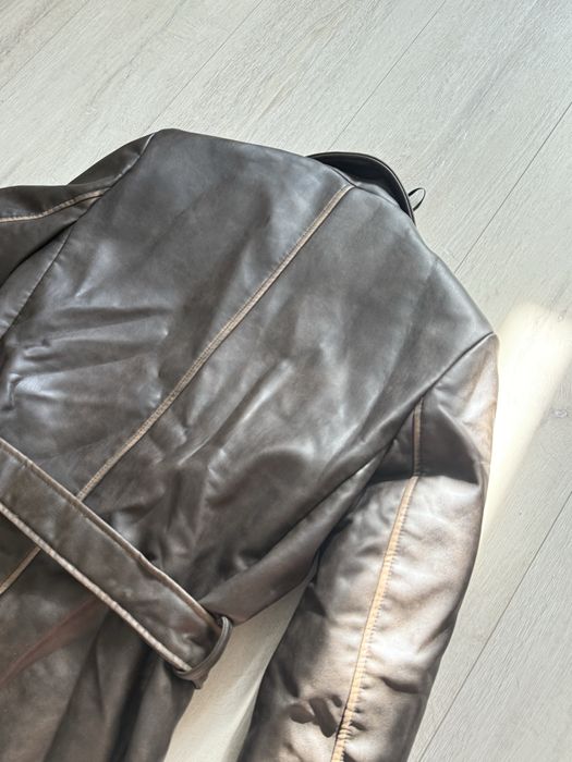 Тренч, плащ  шкіряний zara