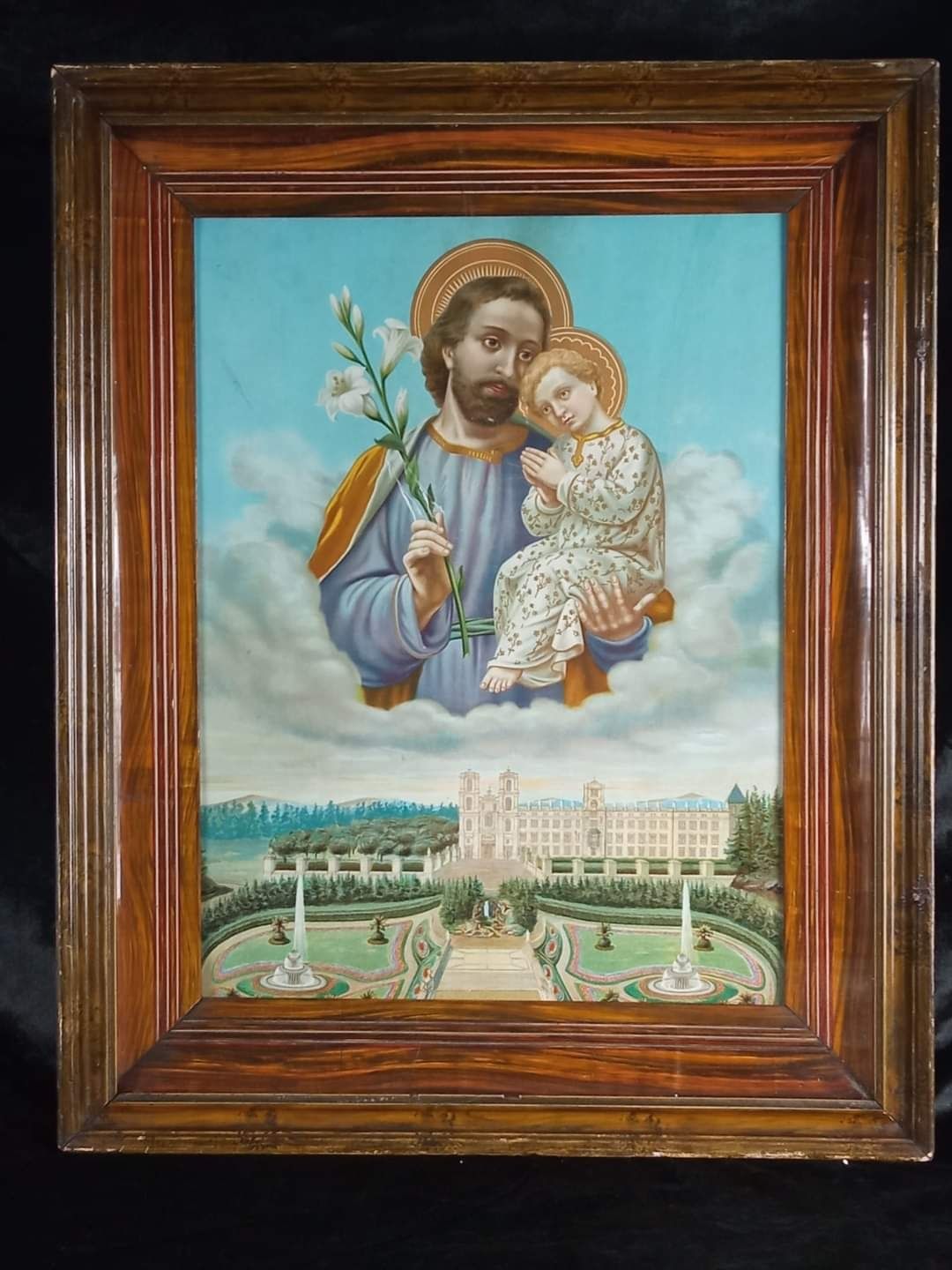 Święty Józef stary oleodruk sanktuarium obraz OS1022