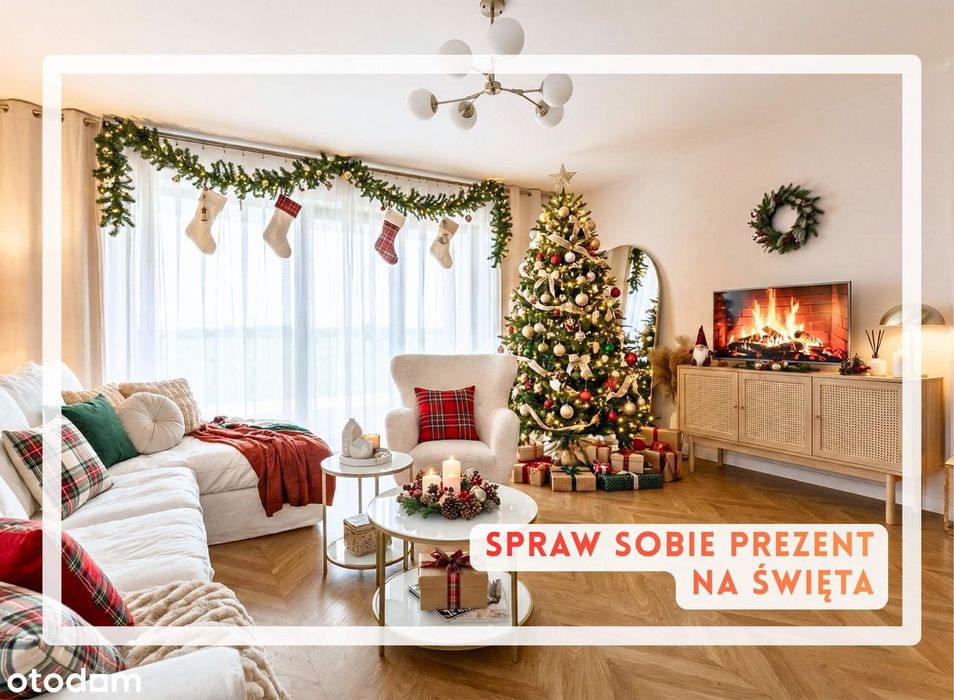 Dom w pięknej okolicy czeka na ubranie choinki.