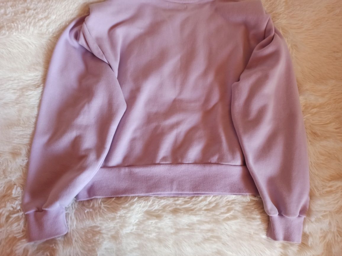 Fioletowa bluza z bufiastymi rękawami