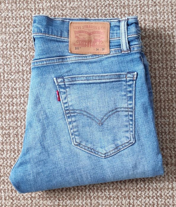 Levi's 511 W32 L36 джинси slim fit оригінал блакитні