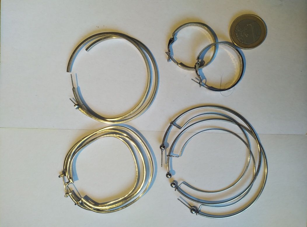 Conjunto de 4 Brincos Argolas