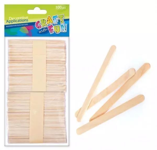 Drewniane Patyczki Dekoracyjne (100 Sztuk)