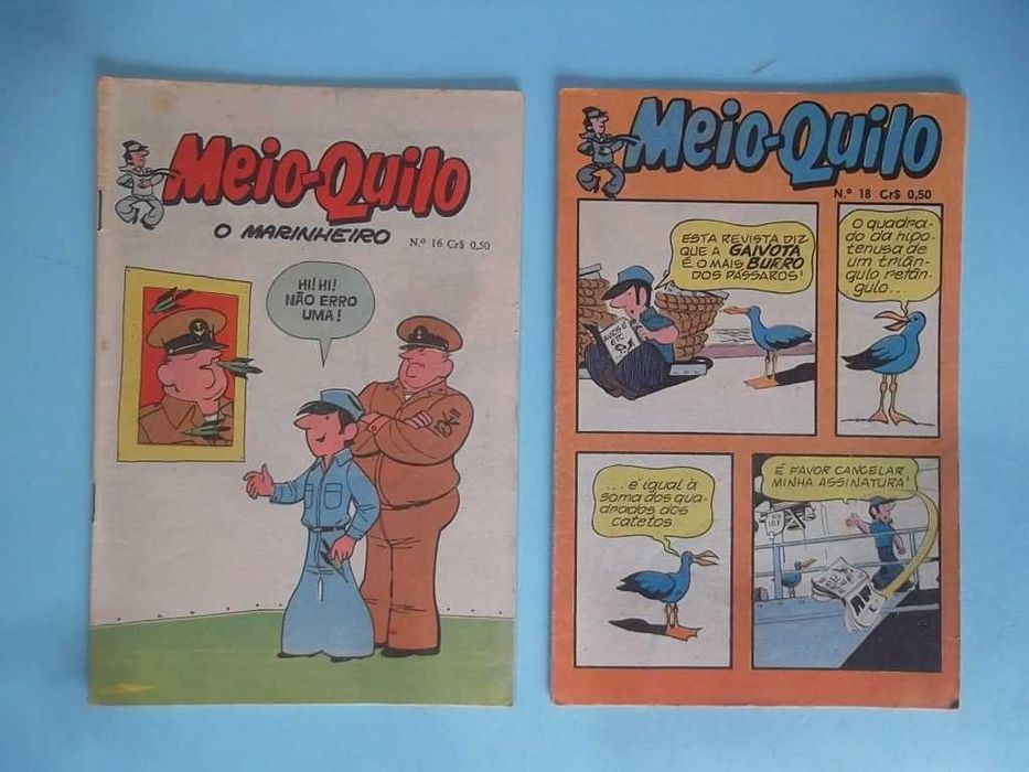 MEIO-QUILO (1975) Lote com 5 revistas banda desenhada antiga