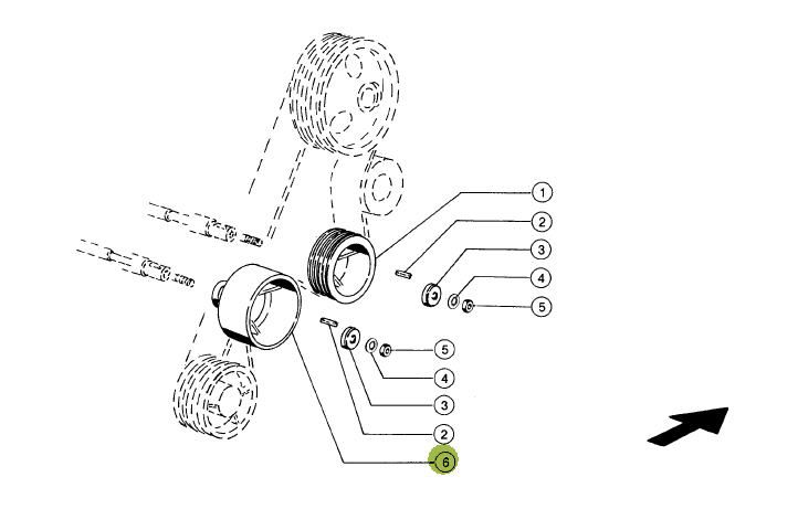 Koło pasowe gniotownika gładkie sieczkarni Claas Jaguar 820,840,860