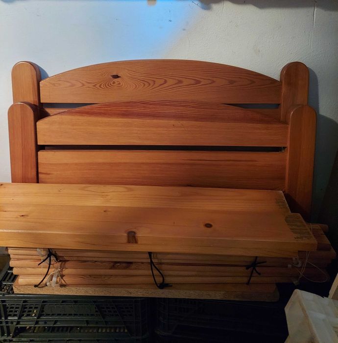 Solidne grube drewniane łóżko 90x200cm