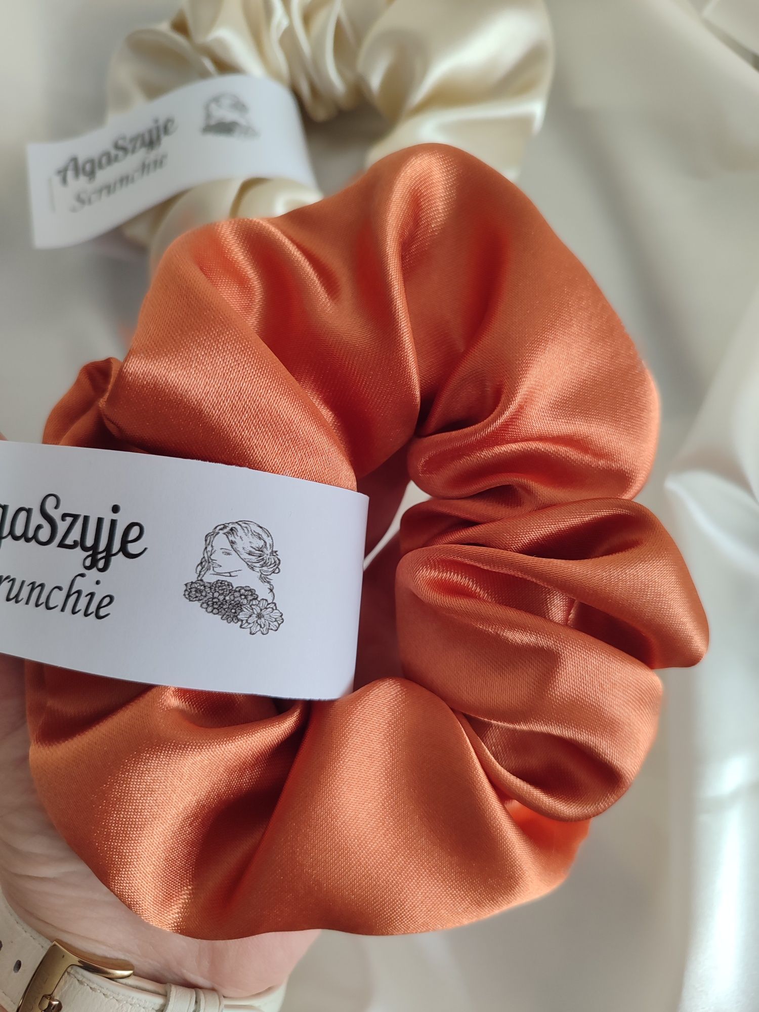 Scrunchie do włosów rozm XL 2szt.