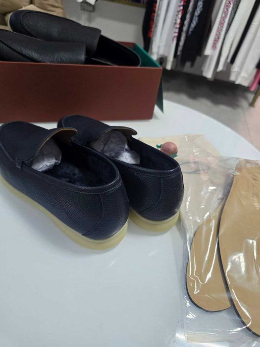 З хутром Зимові Чоловічі лофери Loro Piana лоро піана пиана 44 розмір