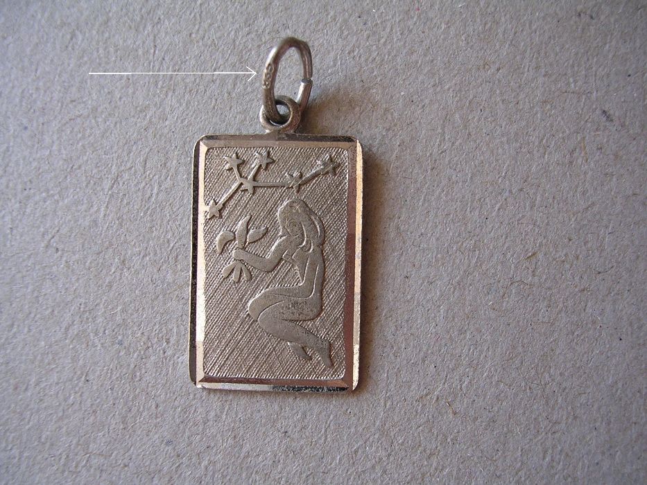 Stara srebrna zawieszka znak zodiaku srebro