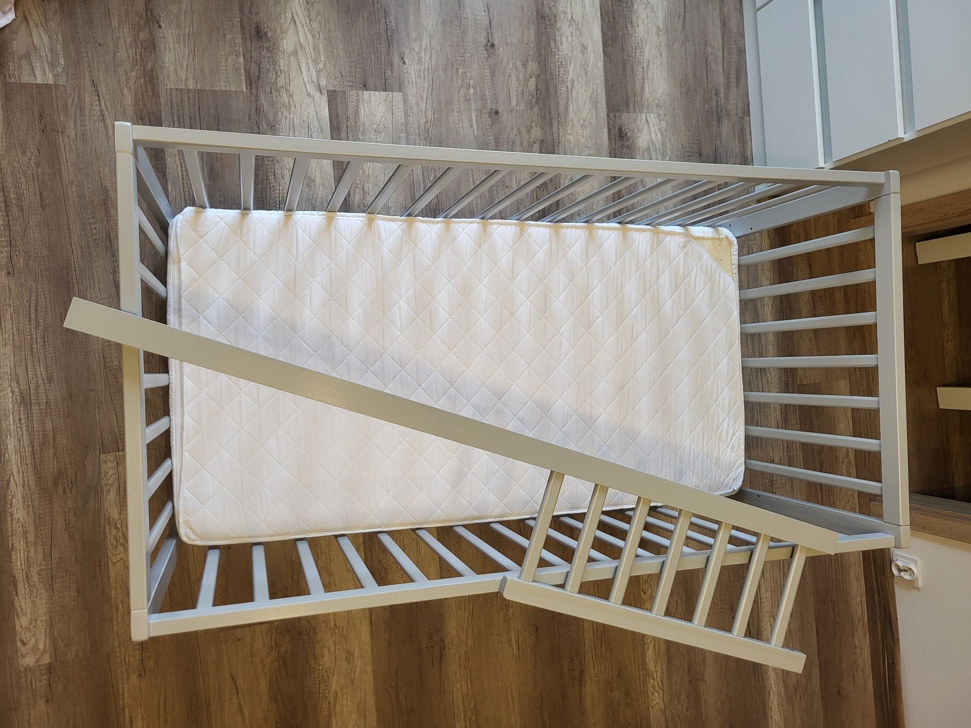 Łóżeczko szare 60×120