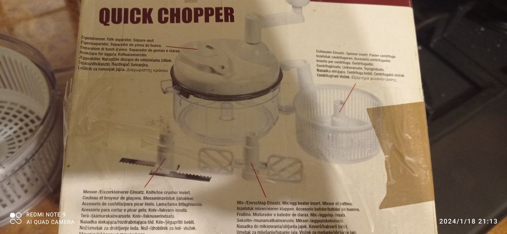Wielofunkcyjny robot kuchenny ręczny rozdrabniacz suszarka do sałaty