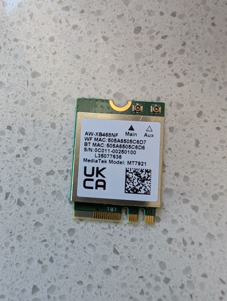 MediaTek MT7921 karta WiFi Bluetooth