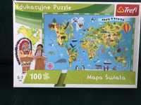 Puzzle Trefl Mapa Świata 100 puzzli