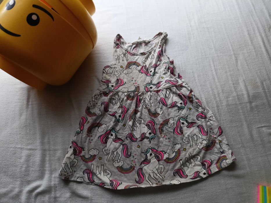 bawełniana sukienka jednorożec unicorn h&m 92