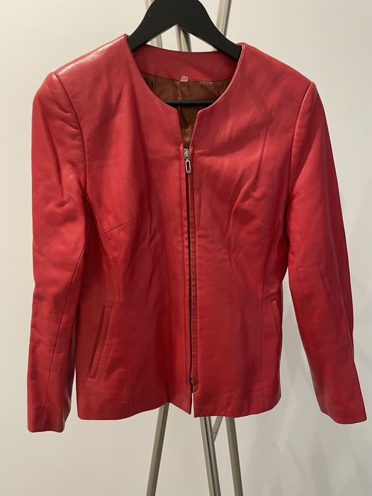 Kurtka żakiet skóra naturalna czerwona M/38