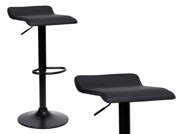 Hoker barowy PORTI black czarny krzesło obrotowe regulowane bar loft
