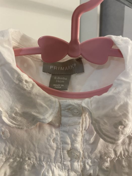 Biala dziewczeca elegancka sukienka primark 74