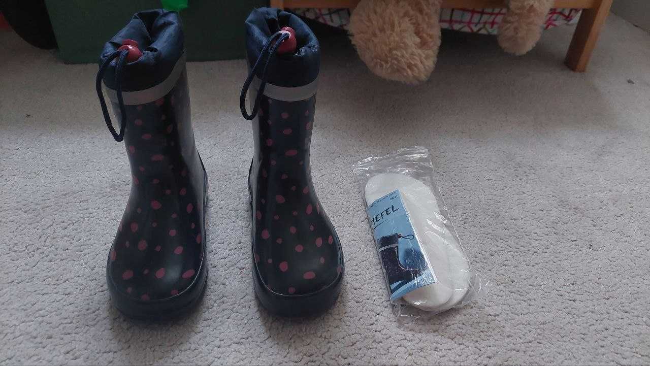 Kalosze Gumaki dziecięce TCHIBO r.26/27 wkł. 17.5 cm ocieplane TANIO!!