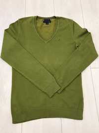 Tommy Hilfiger r. S damski sweter w serek Prima Cotton 100% Oryginalny