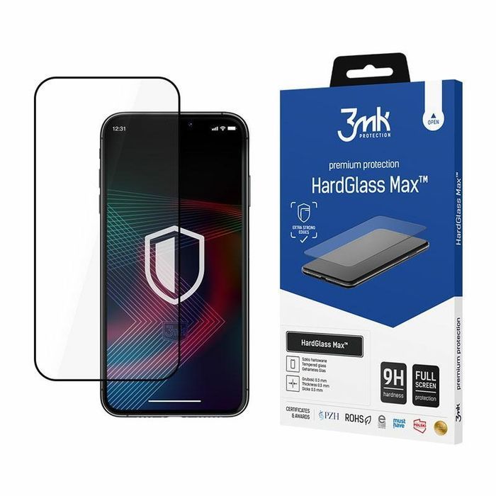 3Mk Hardglass Max - Szkło Hartowane na iPhone 14 Pro Max 6,7" - Czarny