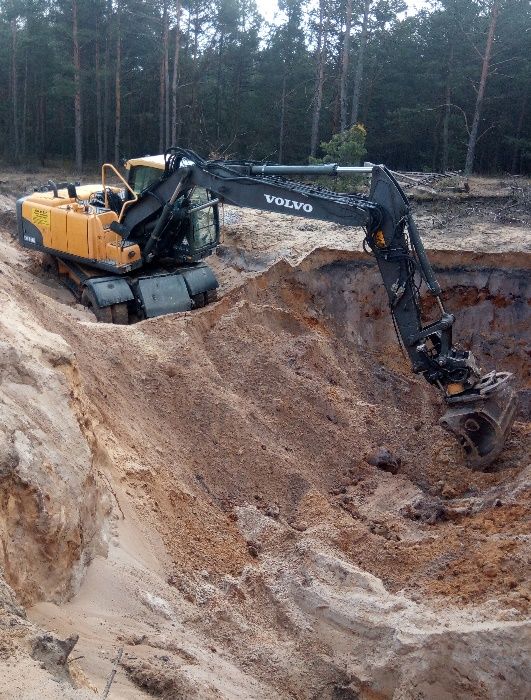 Koparka obrotowa, koparko-ładowarka, ładowarka wyburzenia, wykopy