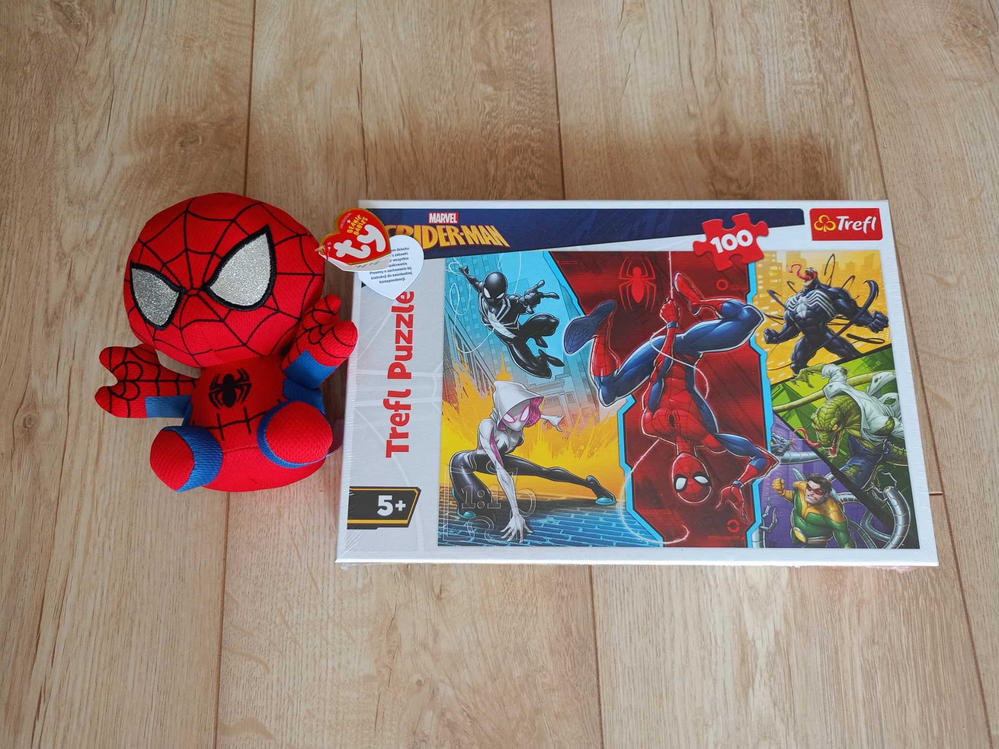 Pluszak i puzzle Spiderman Nowe
