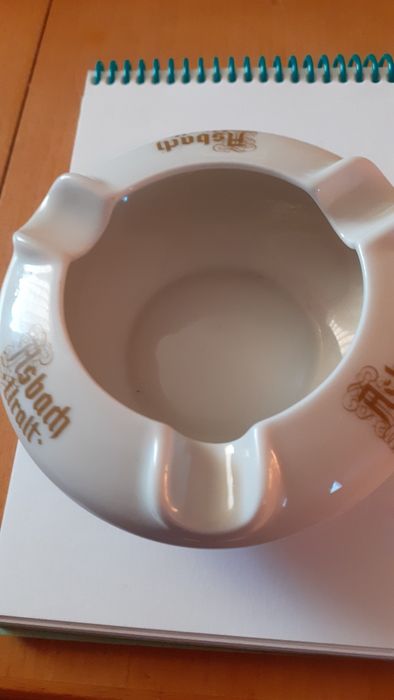 Stara  zabytkowa popielniczka logo firmy Asbach  Uralt   sygnowana ger