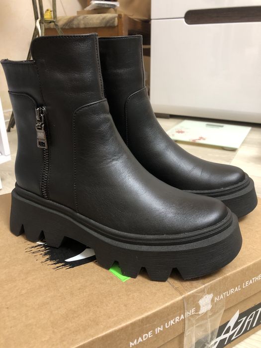 Зимові шкіряні черевики