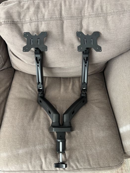 Gazowy uchwyt do 2 monitorów do biurka