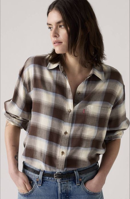 Сорочка Levi’s, картата рубашка жіноча в клітинку, S, нова, оригінал