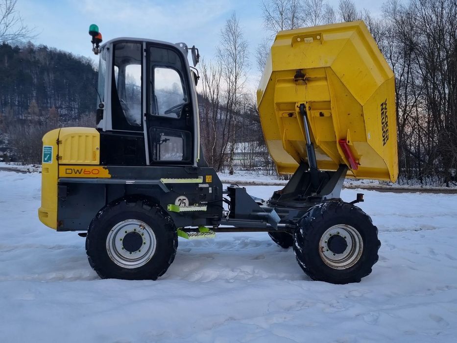 Wacker Neuson DW60 Wozidło 4x4 6 ton OBROTOWA koleba 1500mtg 2018 rok jak nowe z salonu PERKINS turbo silnik. Z Norwegii. Pełne sterowanie dżojstik REWERS HYDROSTATIC Ogrzewana Kabina Opony zero zużycia. Aktualna DEKRA. Kamera tył i Przód! Zero luzów i wy