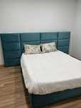 Cama de casal com colchão e estrado