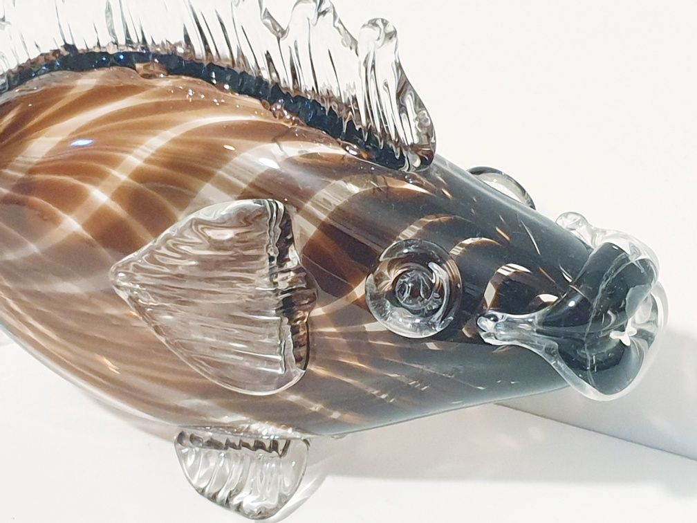 Lindo peixe vintage em vidro soprado - Marinha Grande