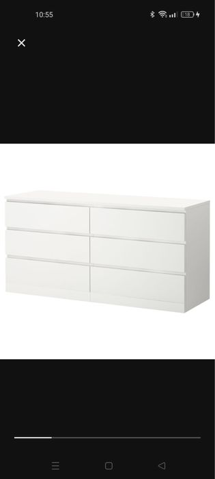Cómoda c/6 gavetas branco