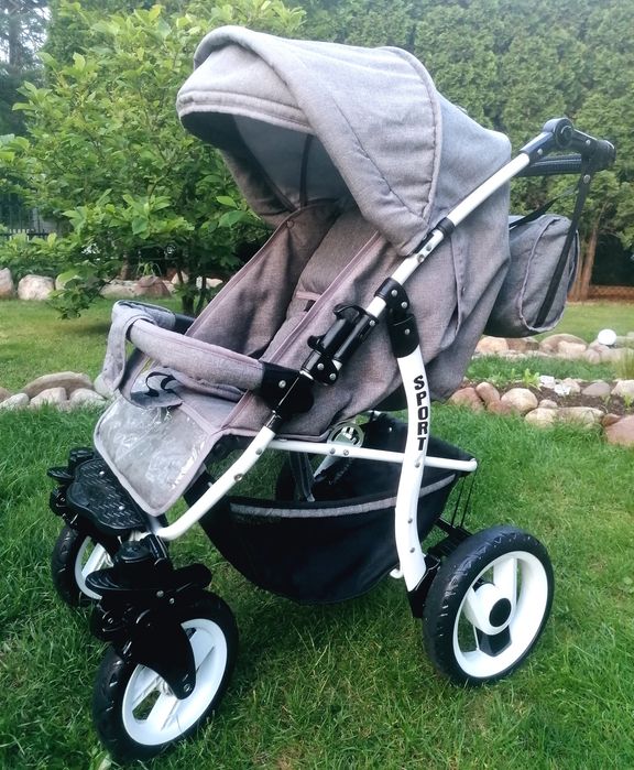 Elegancki wózek spacerowy sportowy EcoLen DUŻE KOŁA