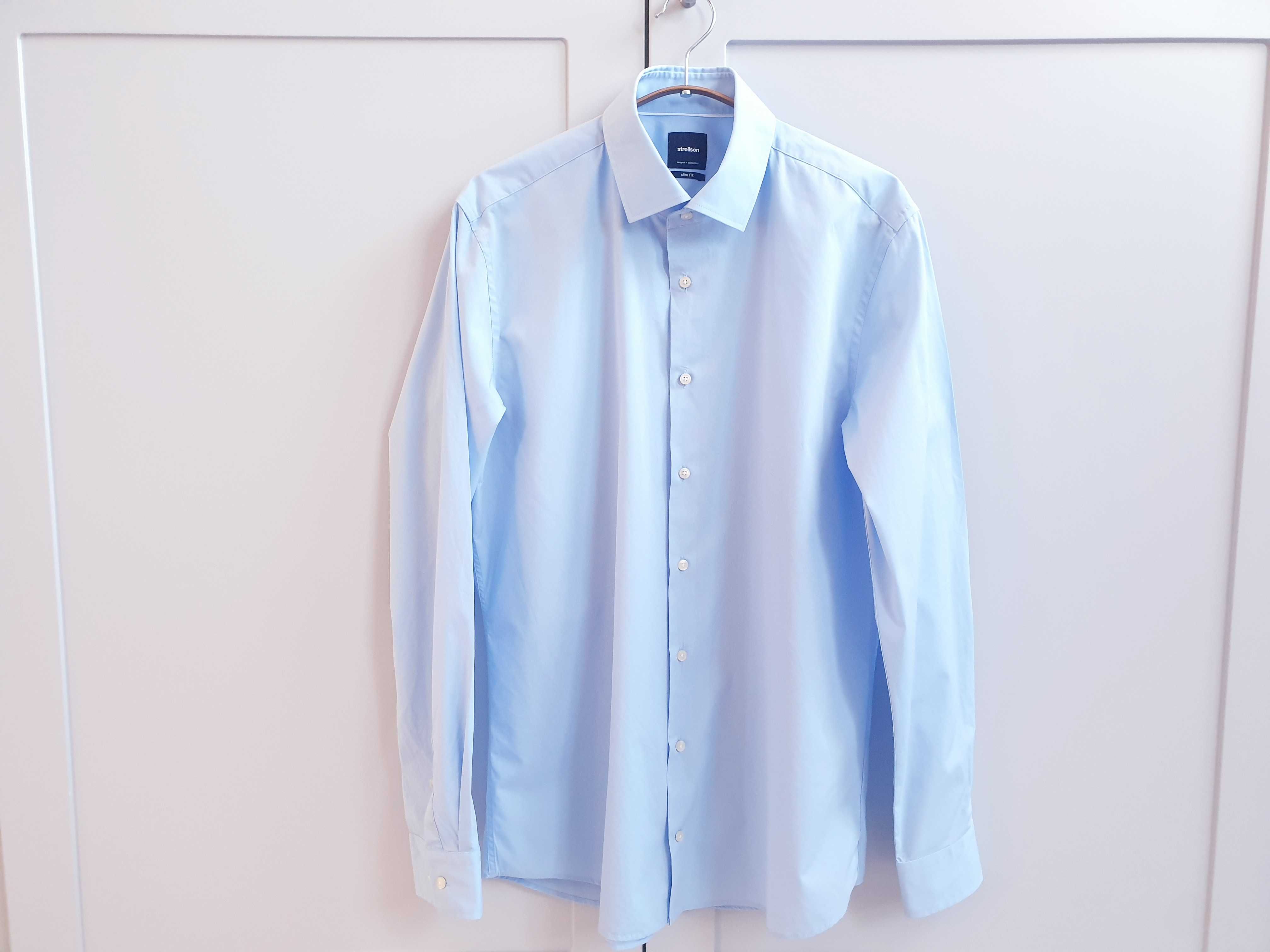Niebieska koszula kołnierzyk 41 Strellson M L slim fit