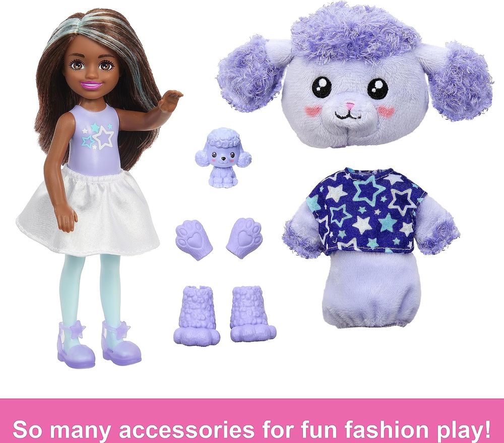 Barbie cutie reveal Барбі челсі левеня Лев овечка ягня пудель собачка