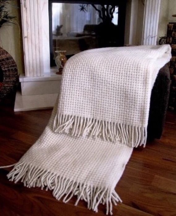 Плед шерстяной Vladi Неаполь, Рогожка 140х200, 170х210, 200х220