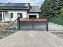 Brama dwuskrzydłowa palisadowa panelowa bramy wjazdowe metalowe