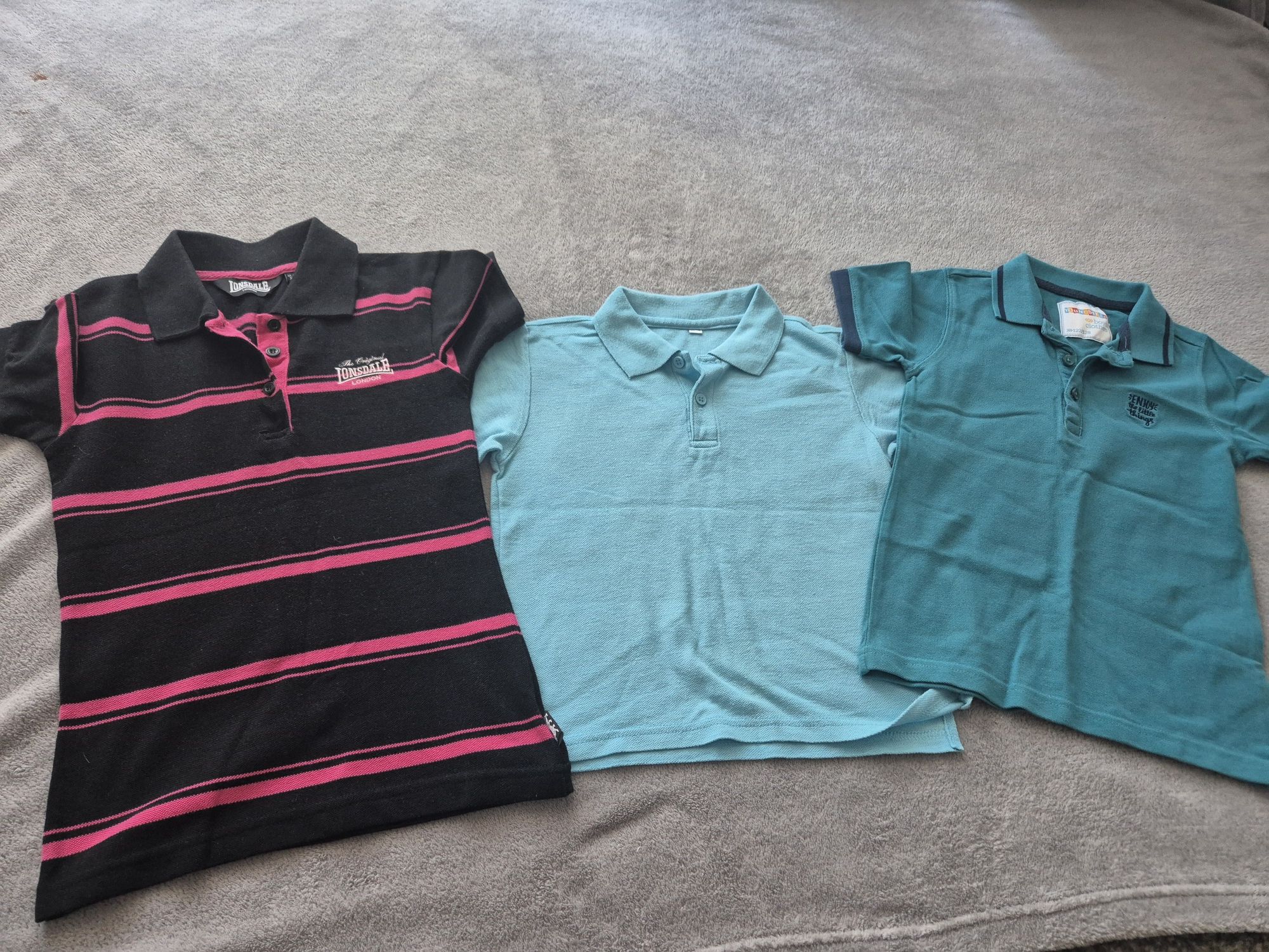 3 koszulki polo 122/128