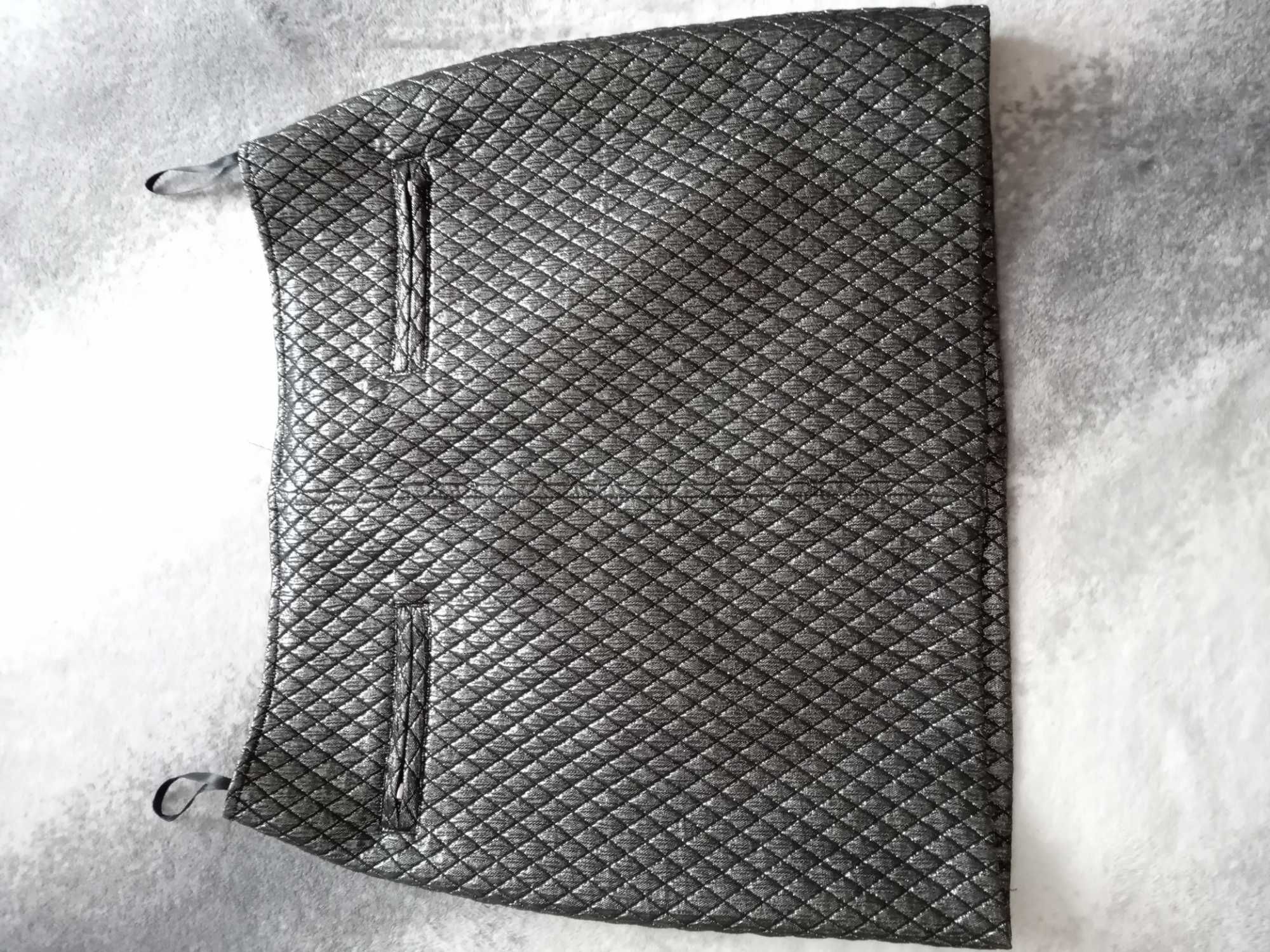Spódnica srebrna mini