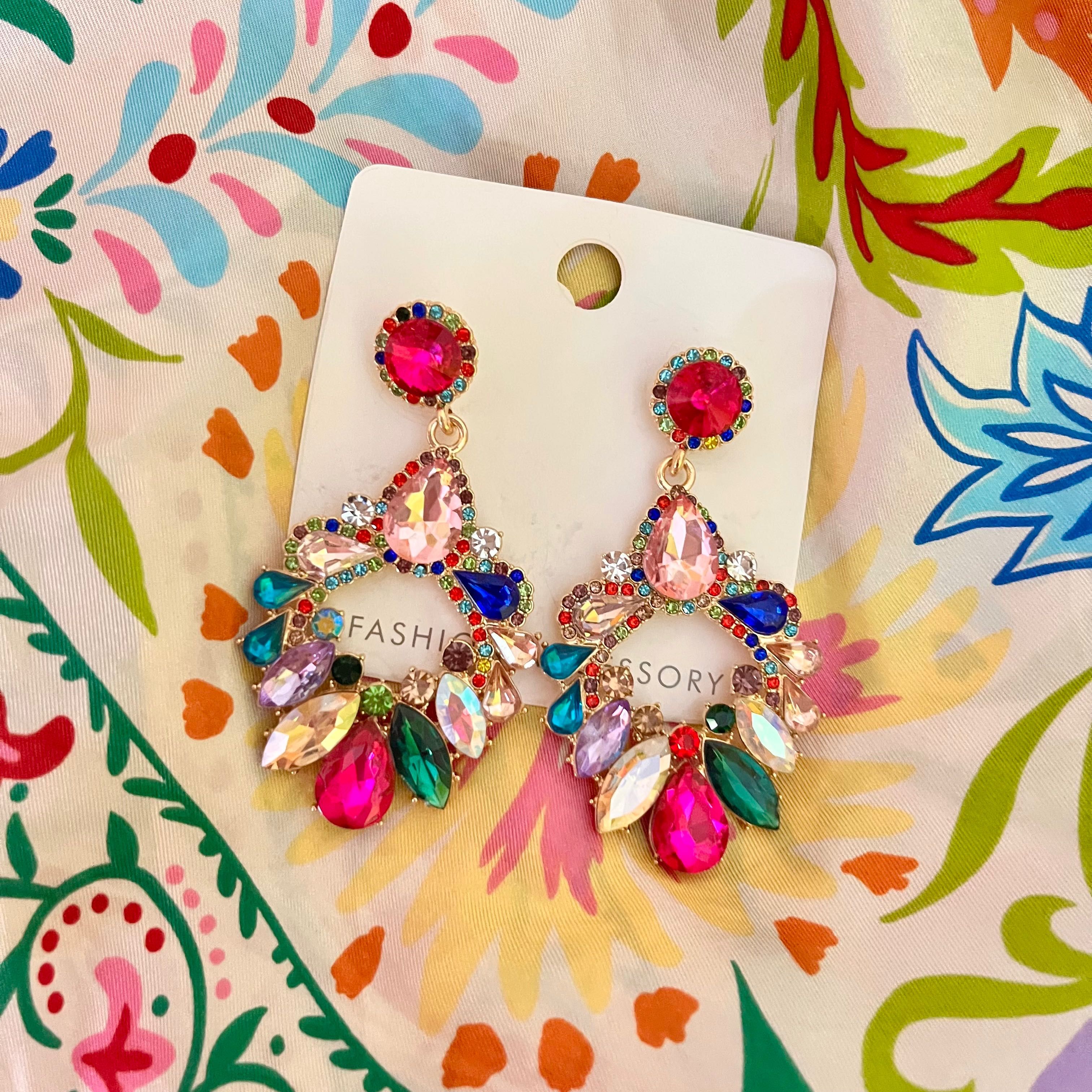 Kolczyki w stylu vintage Fashion Jewellery nowe kolorowe długie