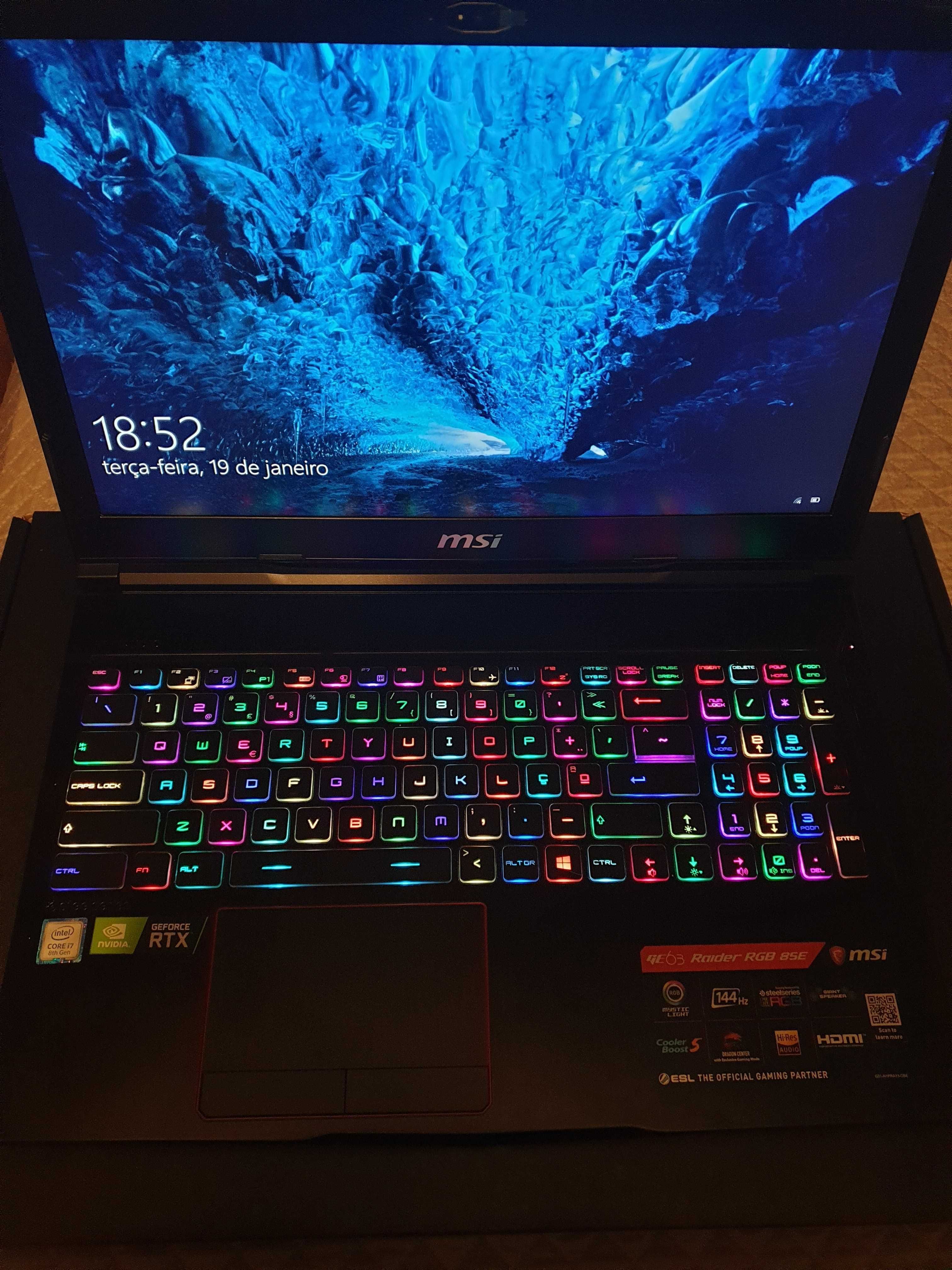 Portátil MSI GE63 Raider RGB