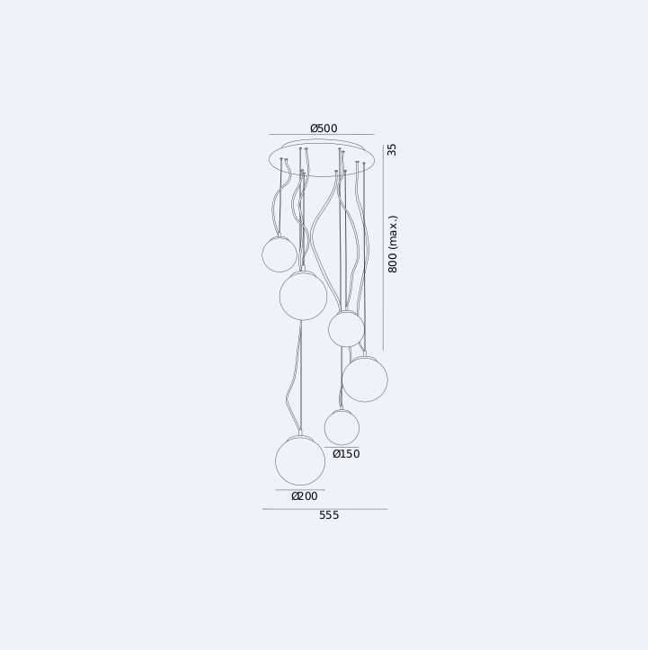 Lampa wisząca ARGON 2529 OPTICA - wyprzedaż ekspozycji