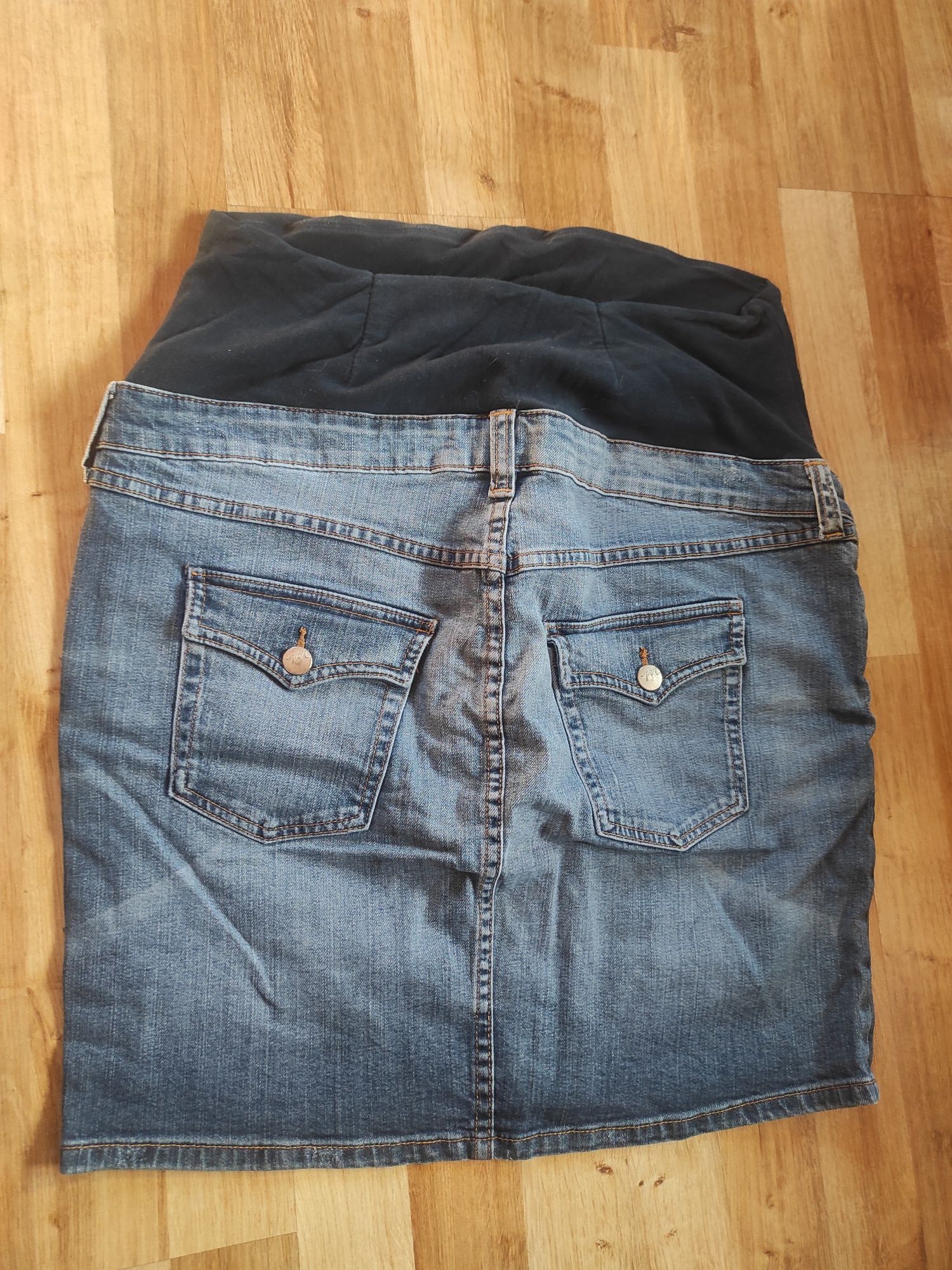 Spódnica ciążowa jeansowa h&m mama rozmiar L z pasem na brzuch